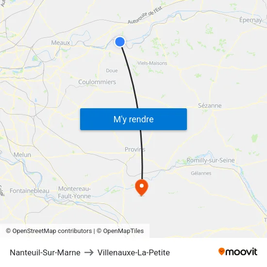 Nanteuil-Sur-Marne to Villenauxe-La-Petite map