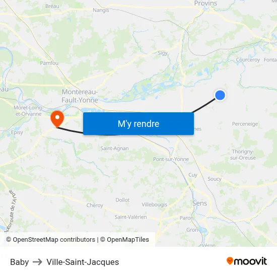 Baby to Ville-Saint-Jacques map