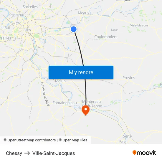 Chessy to Ville-Saint-Jacques map