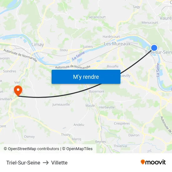 Triel-Sur-Seine to Villette map