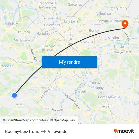Boullay-Les-Troux to Villevaude map