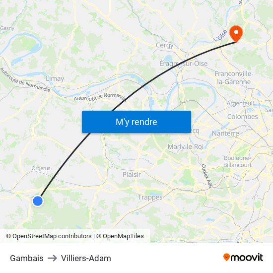 Gambais to Villiers-Adam map