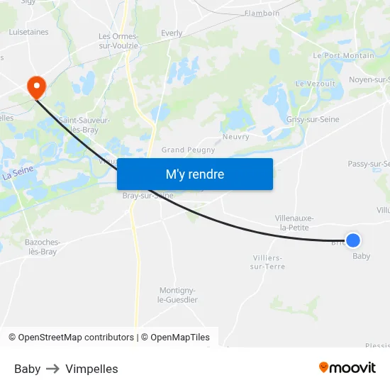 Baby to Vimpelles map