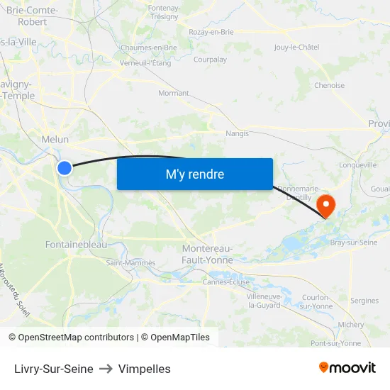 Livry-Sur-Seine to Vimpelles map