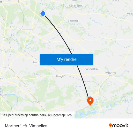 Mortcerf to Vimpelles map