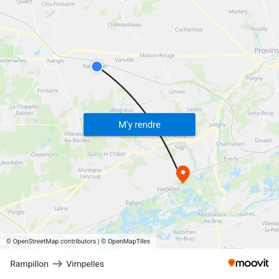 Rampillon to Vimpelles map