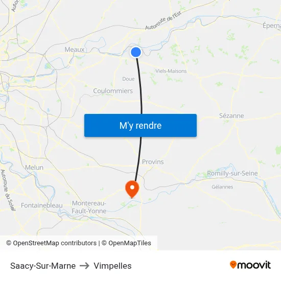 Saacy-Sur-Marne to Vimpelles map