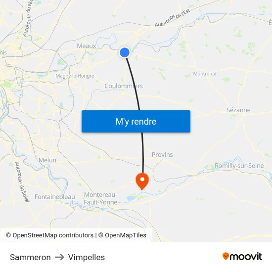 Sammeron to Vimpelles map