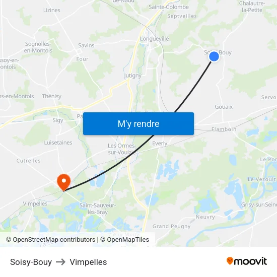 Soisy-Bouy to Vimpelles map