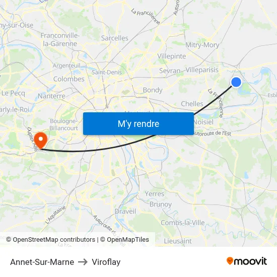 Annet-Sur-Marne to Viroflay map