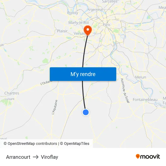 Arrancourt to Viroflay map