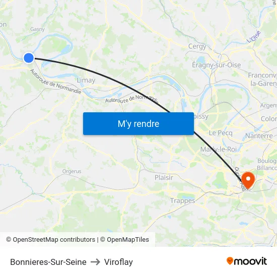 Bonnieres-Sur-Seine to Viroflay map