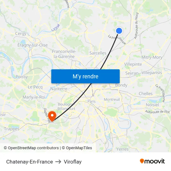 Chatenay-En-France to Viroflay map