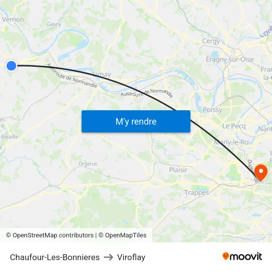 Chaufour-Les-Bonnieres to Viroflay map