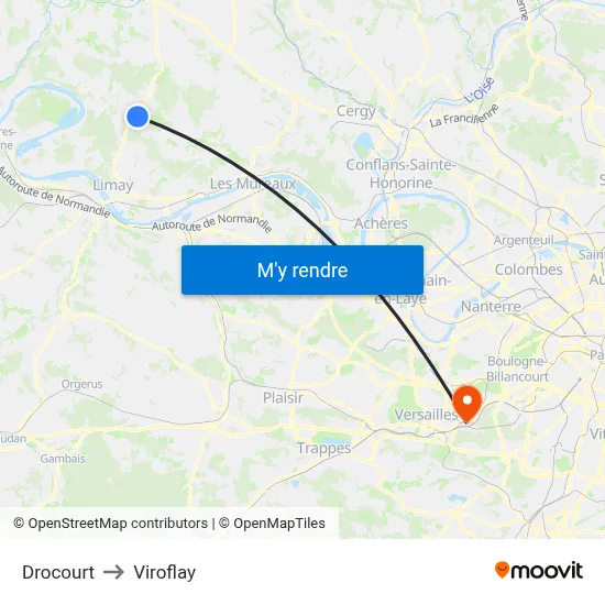 Drocourt to Viroflay map
