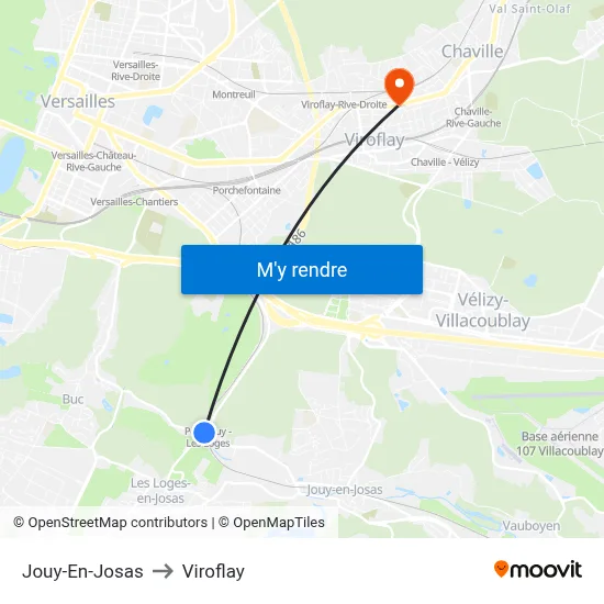 Jouy-En-Josas to Viroflay map