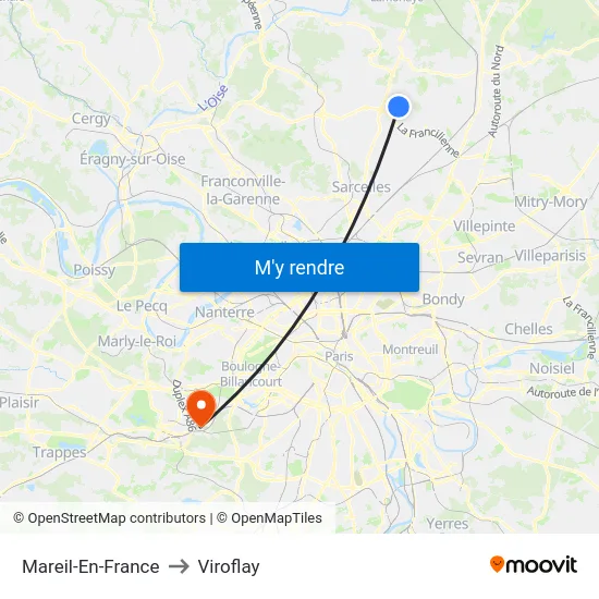 Mareil-En-France to Viroflay map