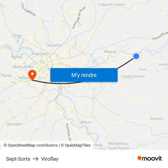Sept-Sorts to Viroflay map