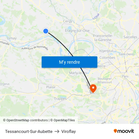 Tessancourt-Sur-Aubette to Viroflay map