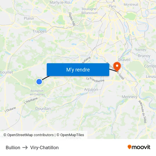 Bullion to Viry-Chatillon map