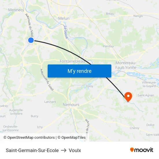 Saint-Germain-Sur-Ecole to Voulx map