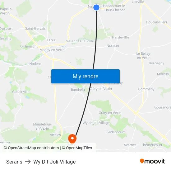 Serans to Wy-Dit-Joli-Village map