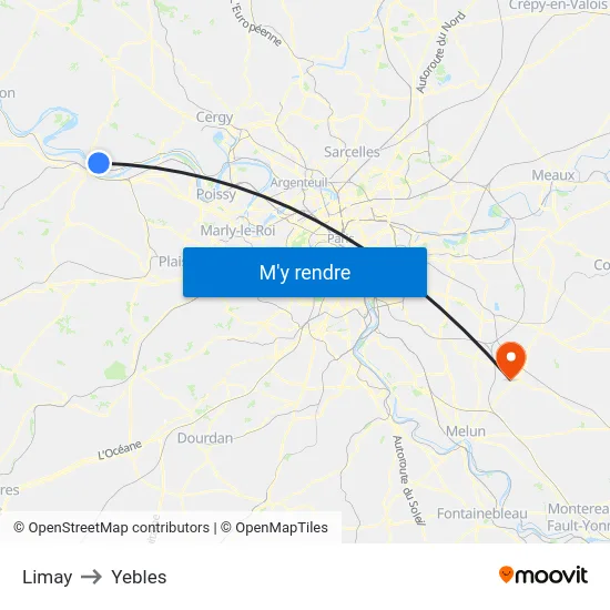 Limay to Yebles map