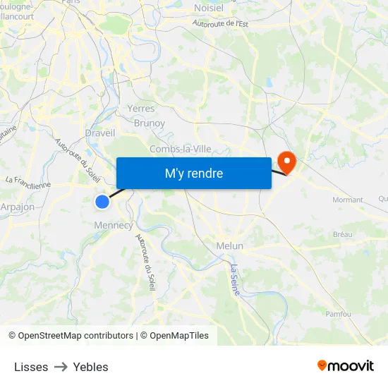 Lisses to Yebles map