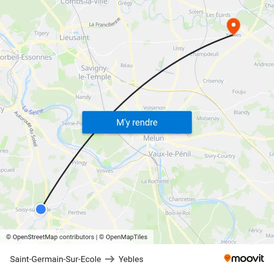 Saint-Germain-Sur-Ecole to Yebles map
