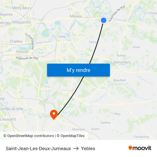 Saint-Jean-Les-Deux-Jumeaux to Yebles map