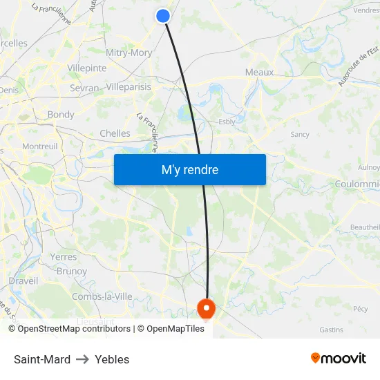 Saint-Mard to Yebles map