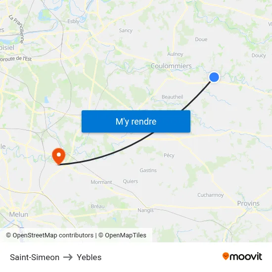 Saint-Simeon to Yebles map