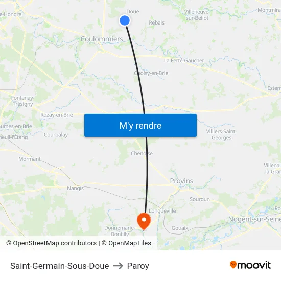 Saint-Germain-Sous-Doue to Paroy map