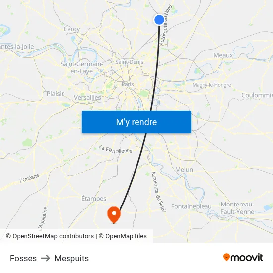 Fosses to Mespuits map