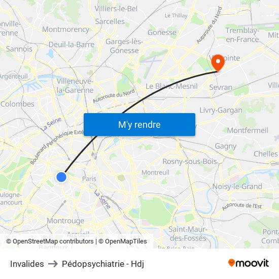 Invalides to Pédopsychiatrie - Hdj map