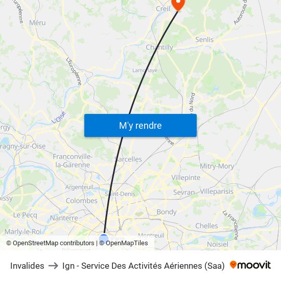 Invalides to Ign - Service Des Activités Aériennes (Saa) map