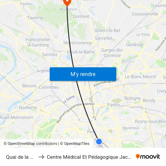 Quai de la Rapée to Centre Médical Et Pédagogique Jacques Arnaud map