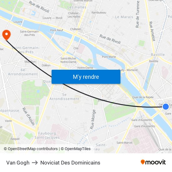 Van Gogh to Noviciat Des Dominicains map