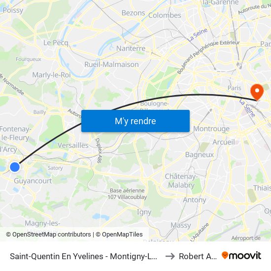 Saint-Quentin En Yvelines - Montigny-Le-Bretonneux to Robert André map
