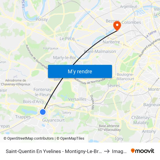 Saint-Quentin En Yvelines - Montigny-Le-Bretonneux to Imagerie map