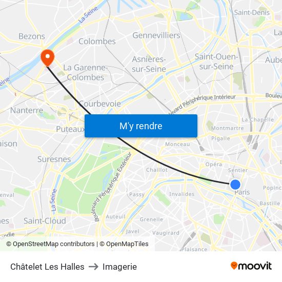 Châtelet Les Halles to Imagerie map