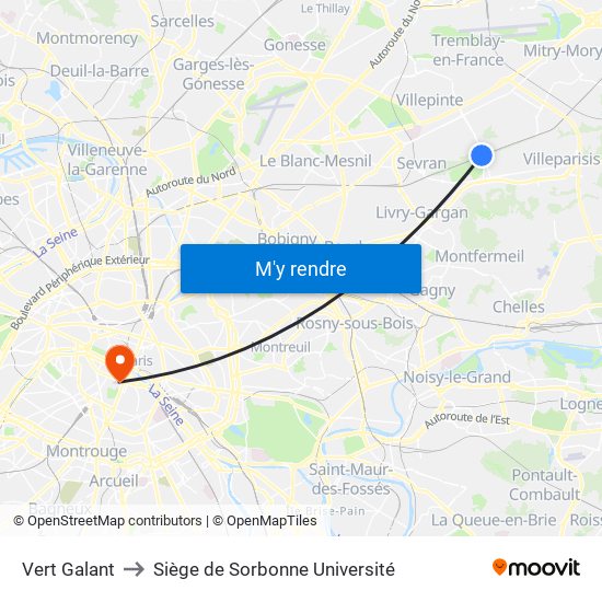Vert Galant to Siège de Sorbonne Université map