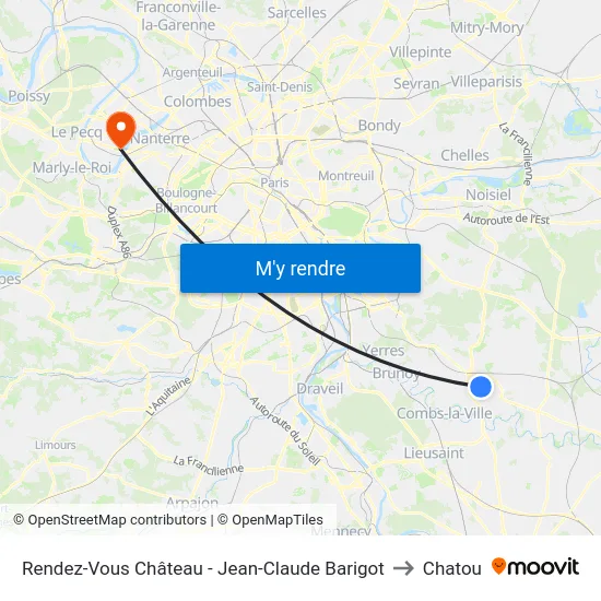 Rendez-Vous Château - Jean-Claude Barigot to Chatou map