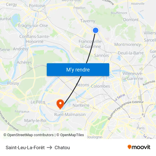 Saint-Leu-La-Forêt to Chatou map