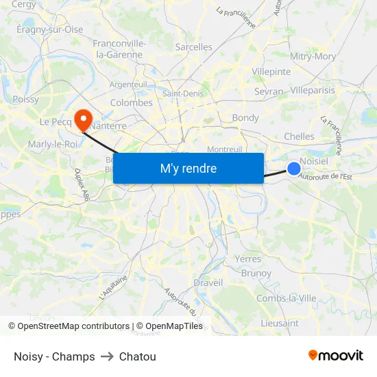 Noisy - Champs to Chatou map