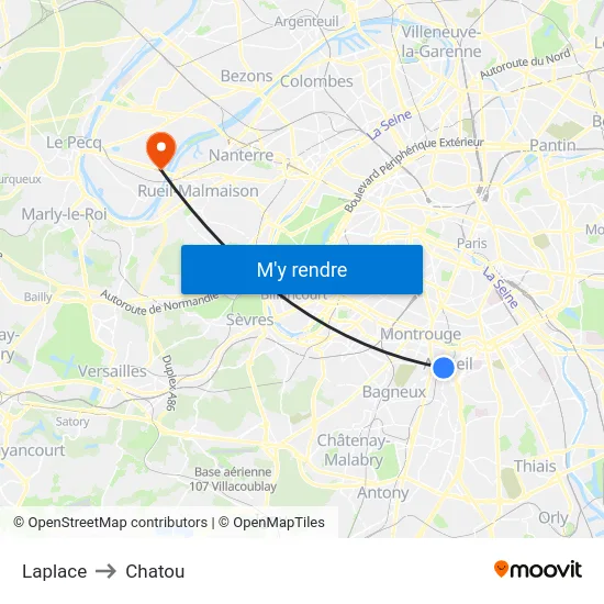 Laplace to Chatou map