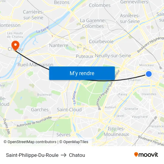 Saint-Philippe-Du-Roule to Chatou map