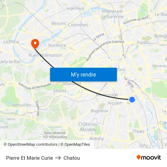 Pierre Et Marie Curie to Chatou map