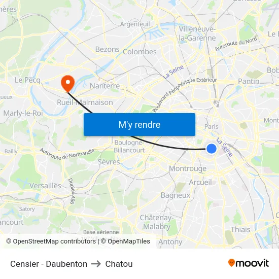 Censier - Daubenton to Chatou map