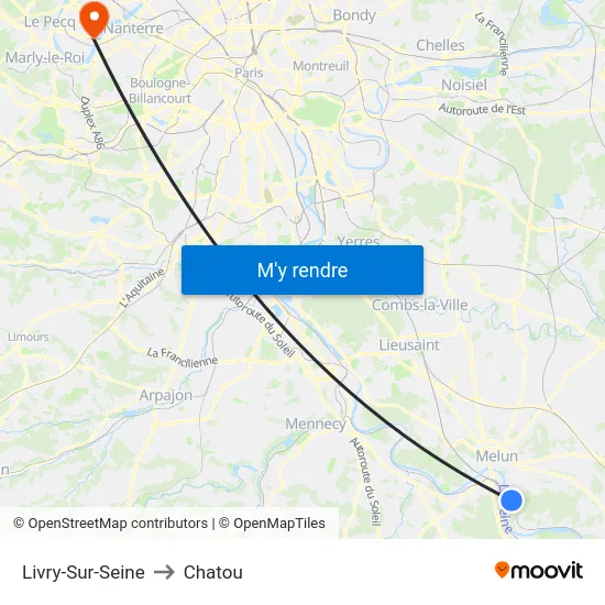 Livry-Sur-Seine to Chatou map